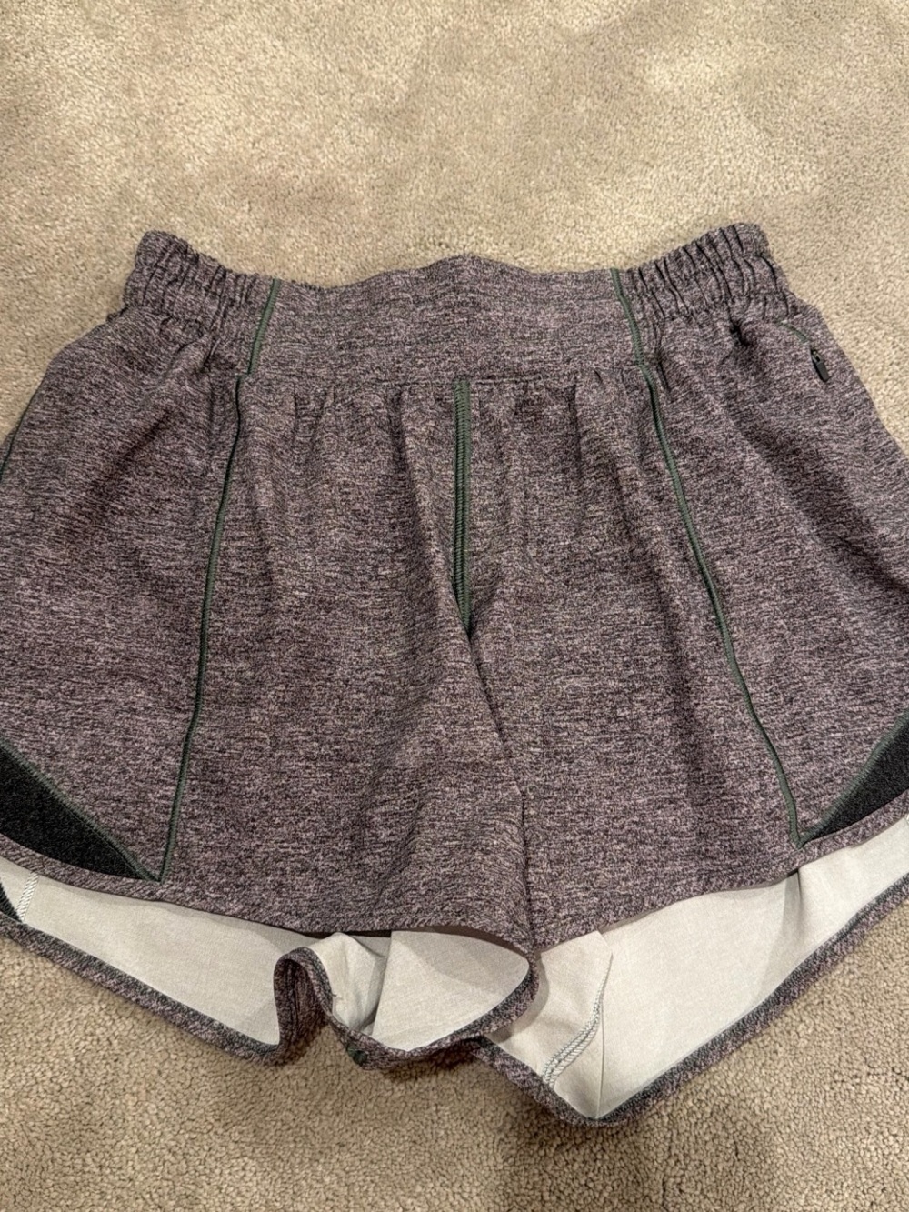 lululemon athletica Heathered grey Running Shorts